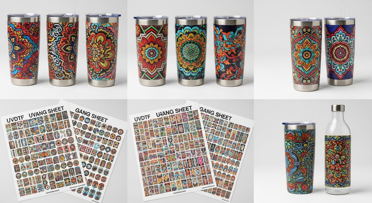 UVDTF Transfers for Tumblers and Drinkware