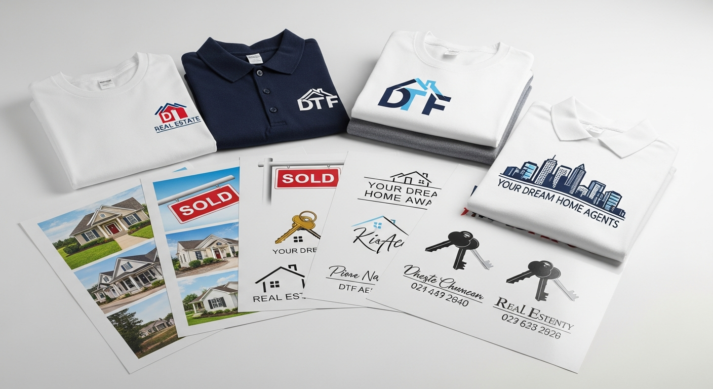DTF Transfers for Real Estate Agents and Branded Apparel