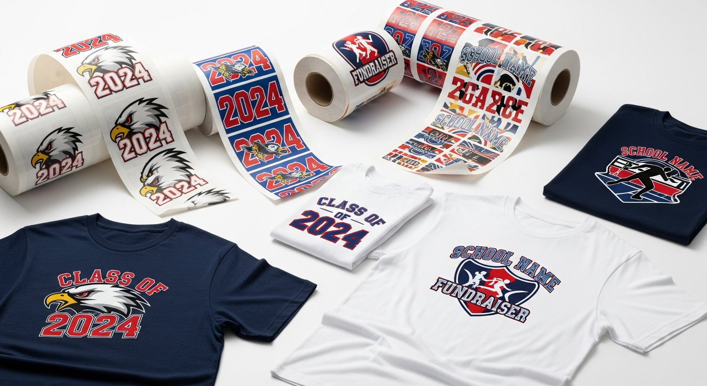 Custom Transfers for School Spirit Wear and Fundraisers