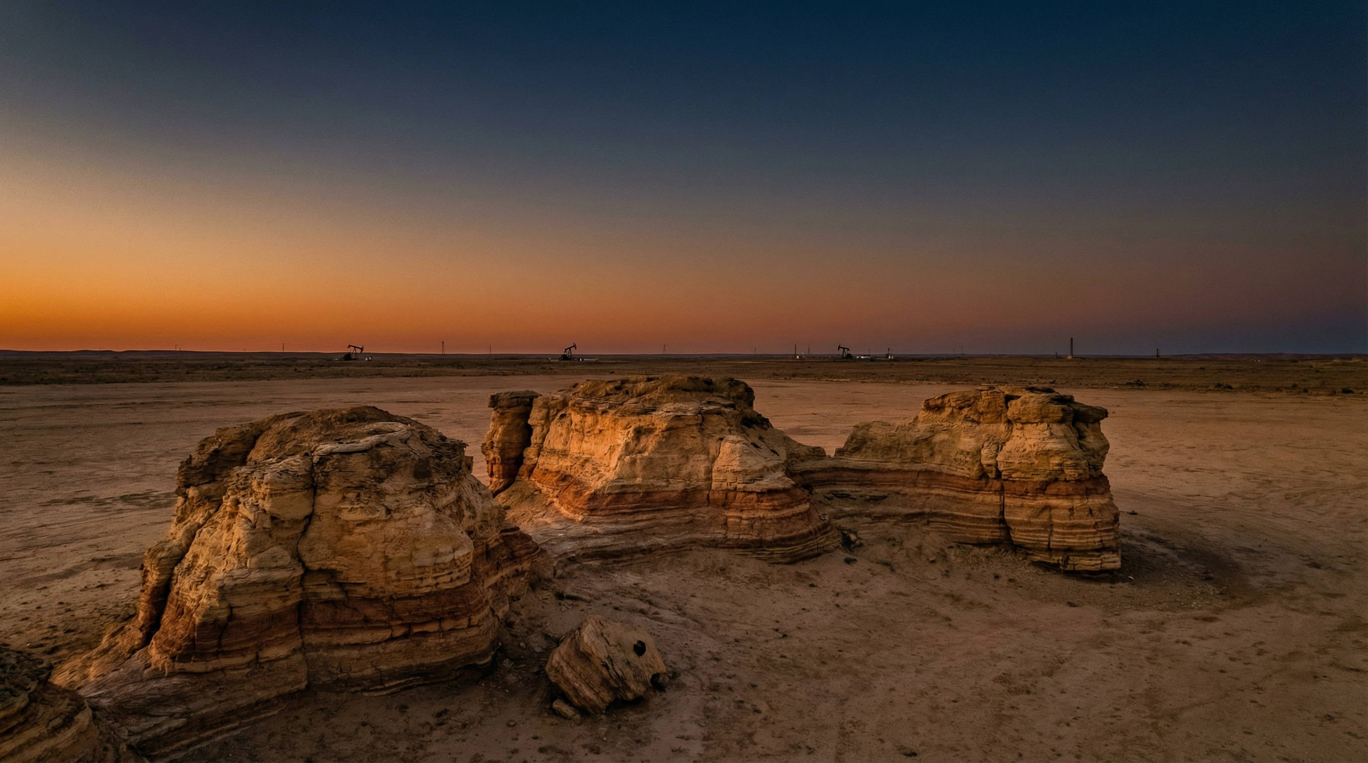 West Texas high desert landscape at dusk, the terrain that inspires DolostoneAI