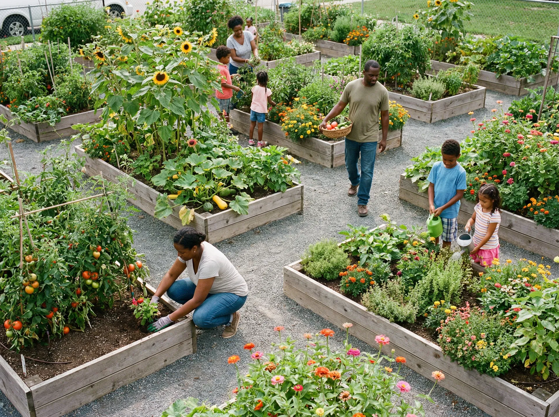 Community garden volunteers