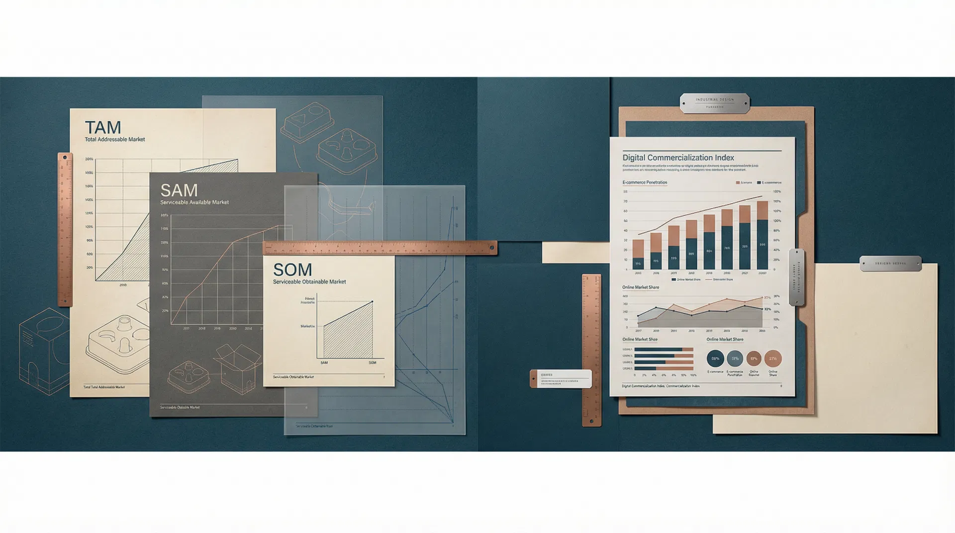 Painel editorial da metodologia do IDCIBrin com os conceitos TAM, SAM e SOM