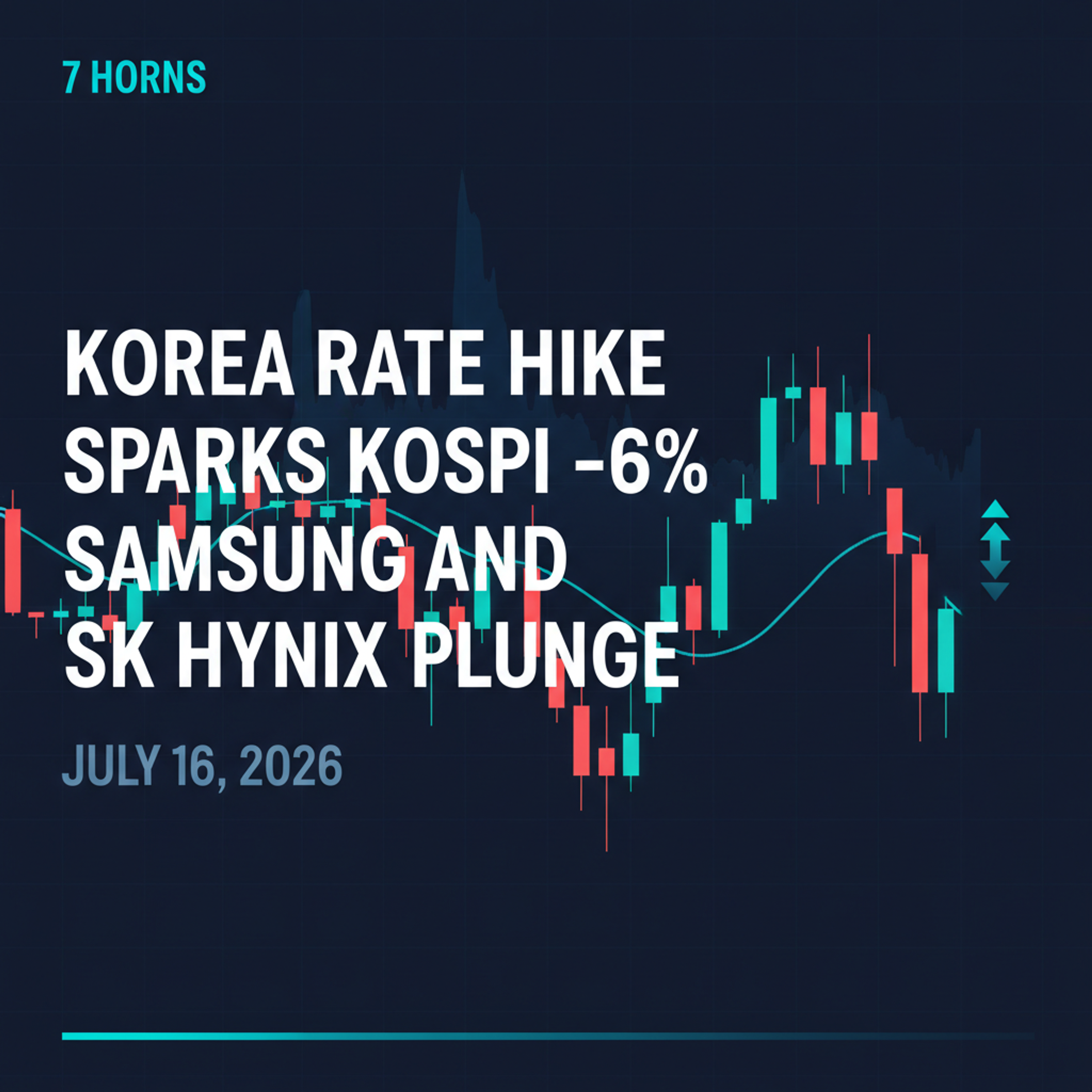 How Korea's rate hike triggered a semiconductor selloff dragging Kospi down 6% — Market Wrap Jul 16, 2026 episode artwork