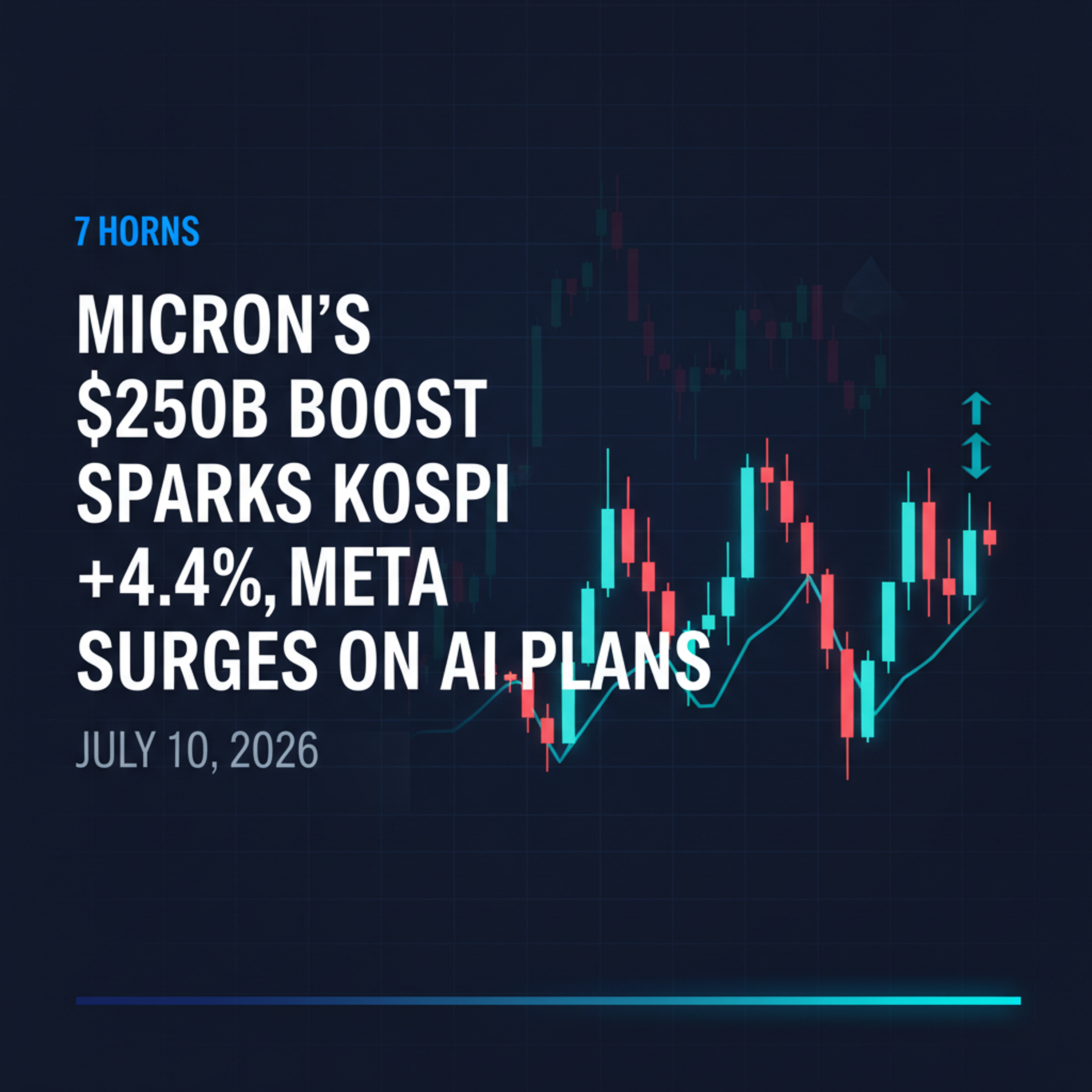 How Micron’s $250B Investment and Meta’s AI Drive Lift Kospi 4.4% — Market Wrap Jul 10, 2026 episode artwork