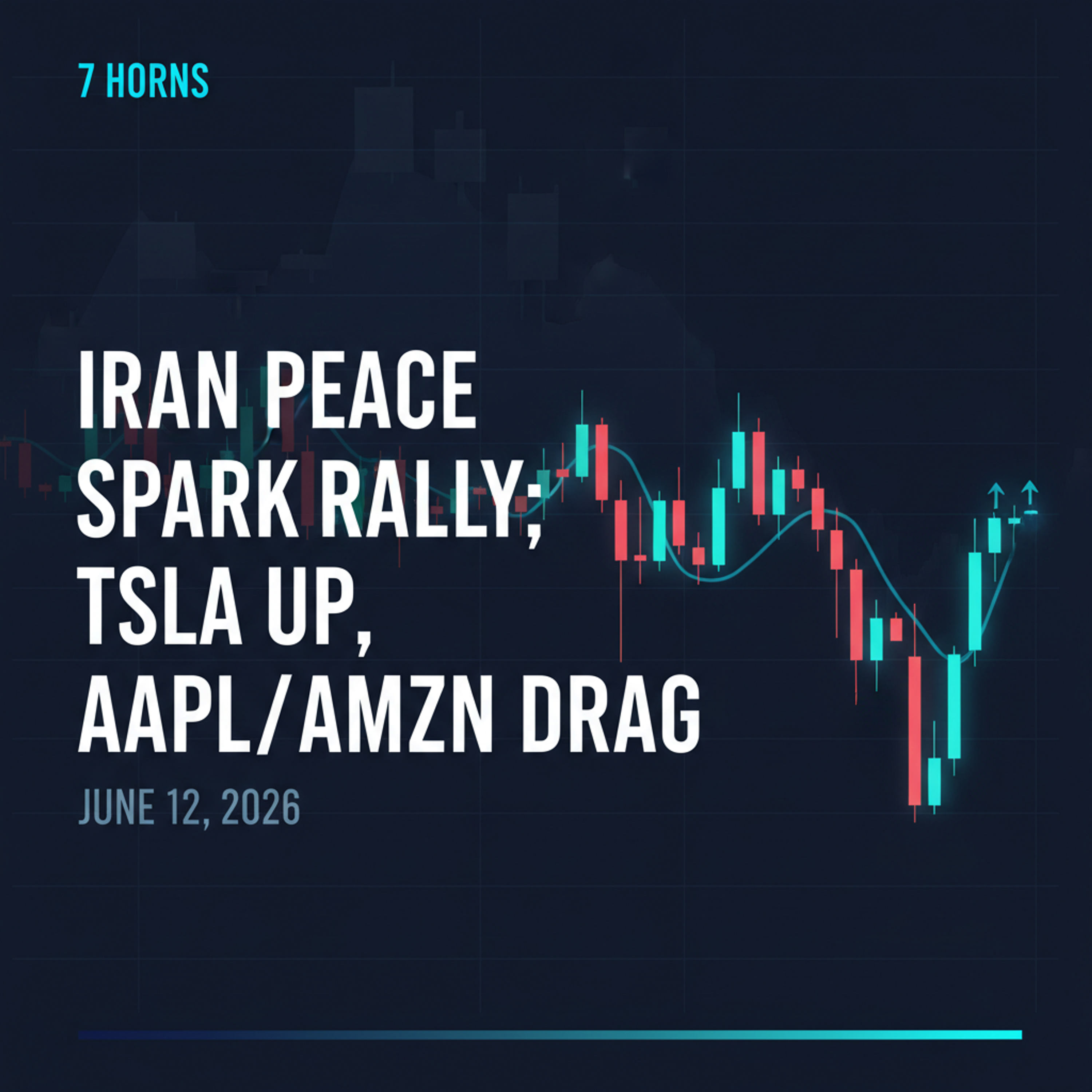 Iran Peace Hopes Spark Rally; TSLA Up, AAPL/AMZN Drag episode artwork