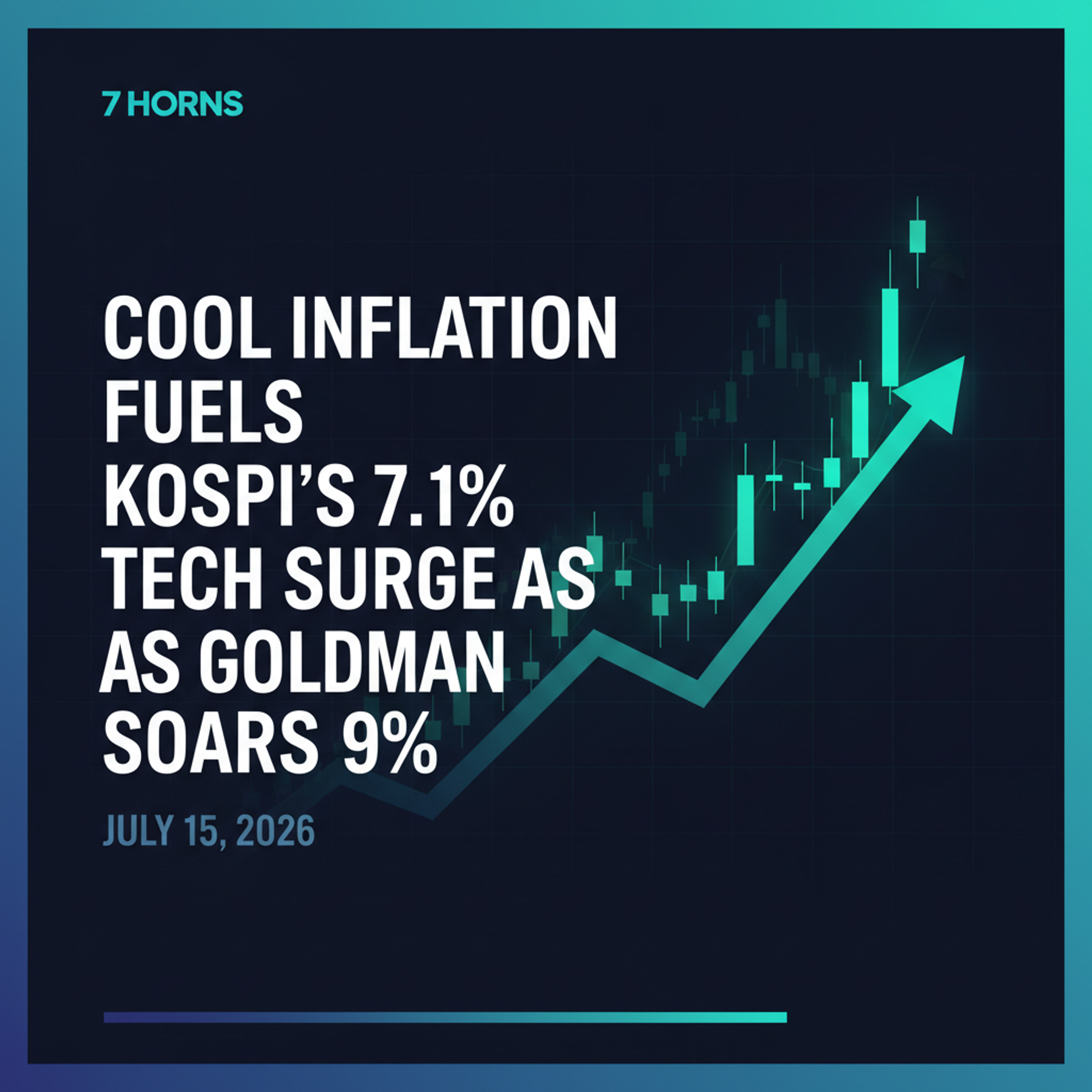 How Cooler Inflation Sparked a 7.1% Kospi Tech Rally and Goldman’s 9% Jump — Market Wrap Jul 15, 2026 episode artwork