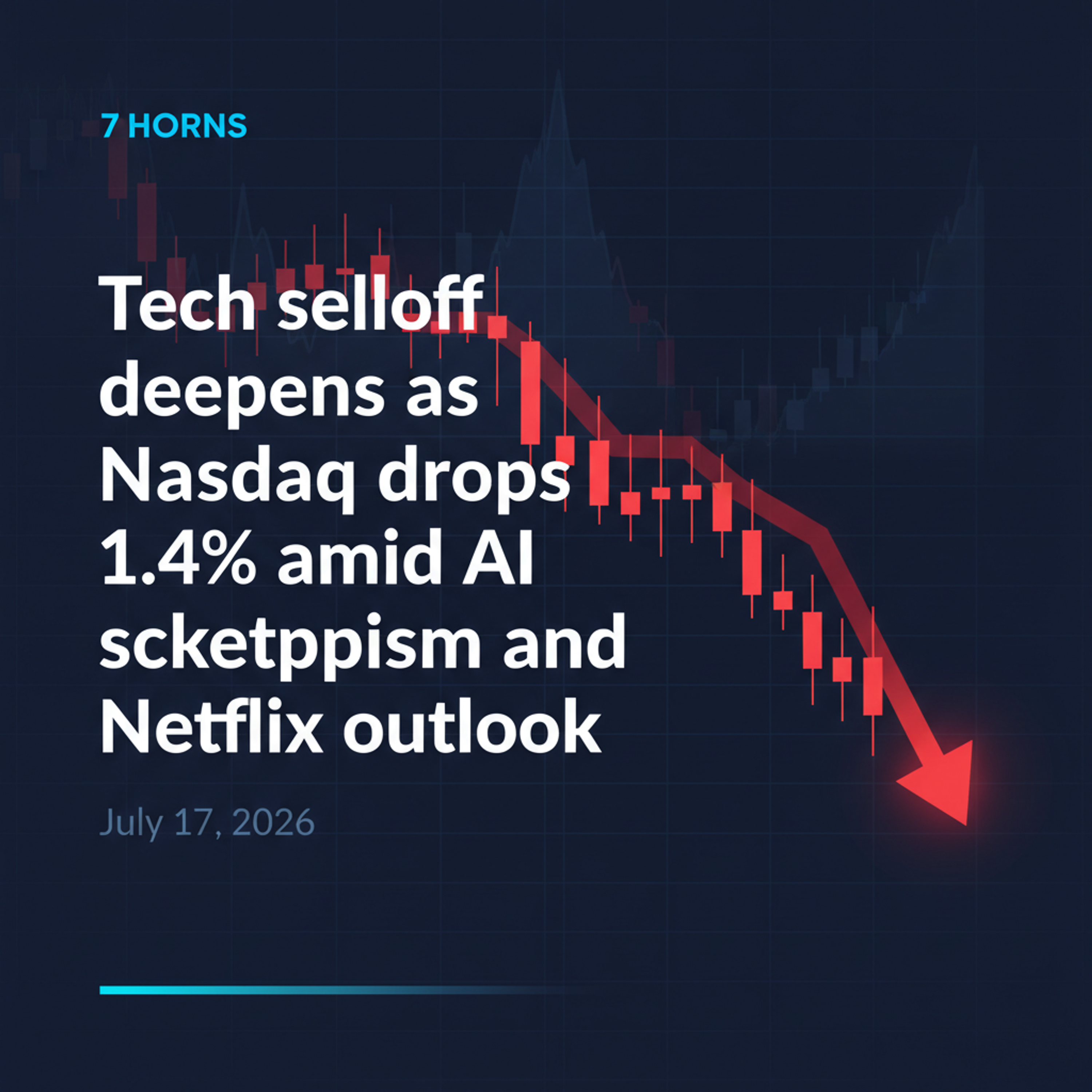 How AI skepticism and Netflix outlook drove Nasdaq down 1.4% in tech selloff — Market Wrap Jul 17, 2026 episode artwork