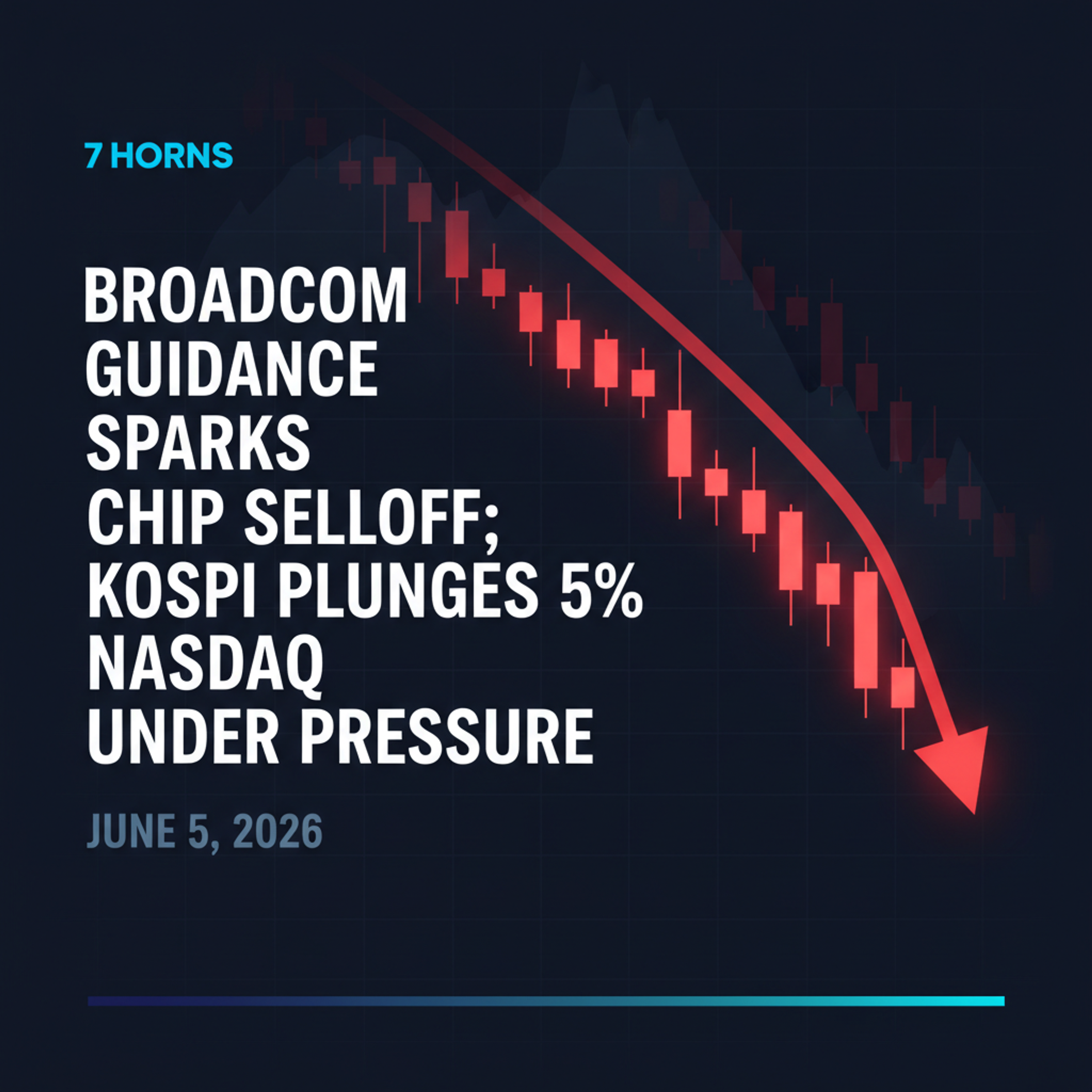 How Broadcom's Guidance Drove a Global Chip Selloff and KOSPI's 5% Drop — Market Wrap Jun 5, 2026 episode artwork