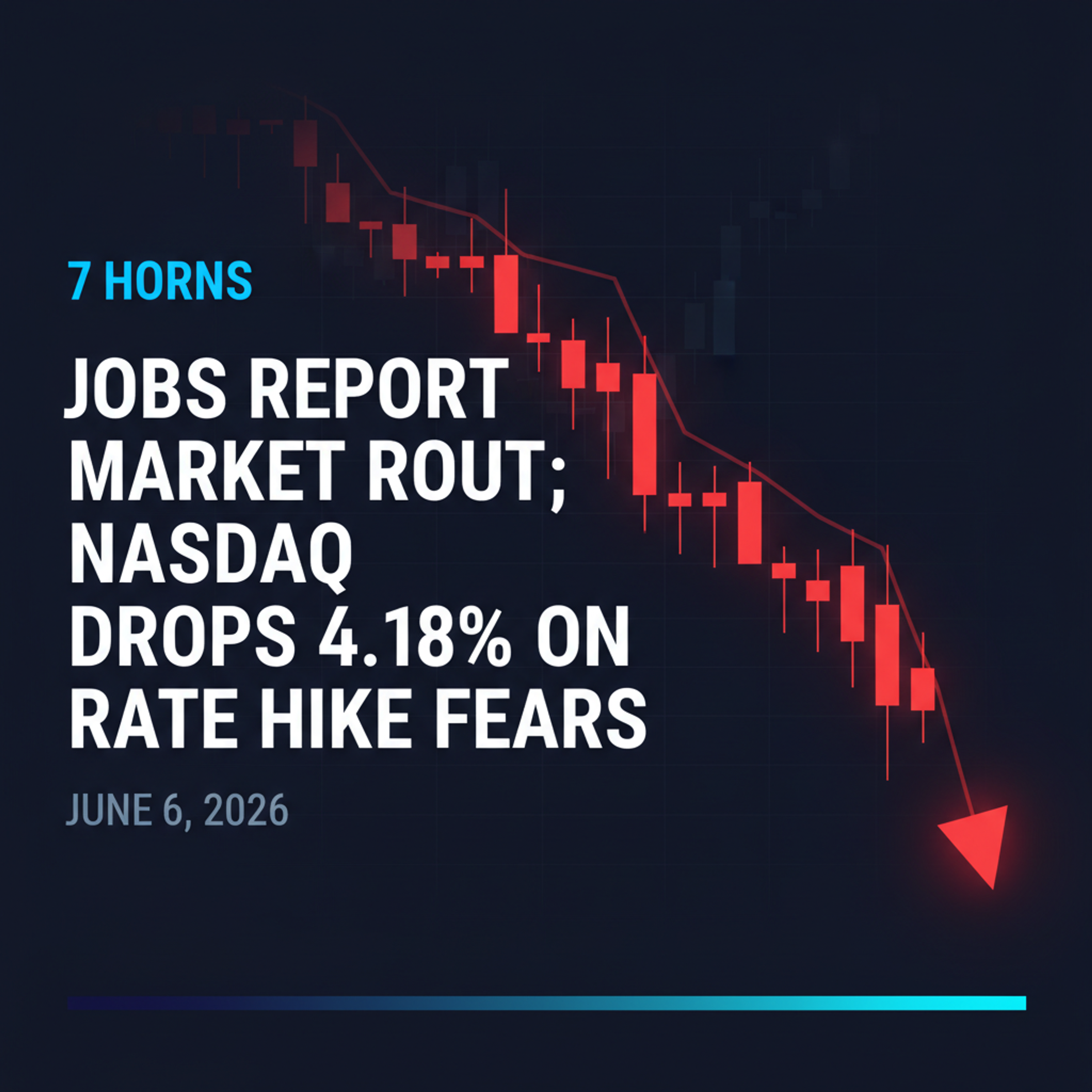 How a Strong Jobs Report Triggered a 4.18% Nasdaq Plunge and Rate Hike Fears — Market Wrap Jun 6, 2026 episode artwork