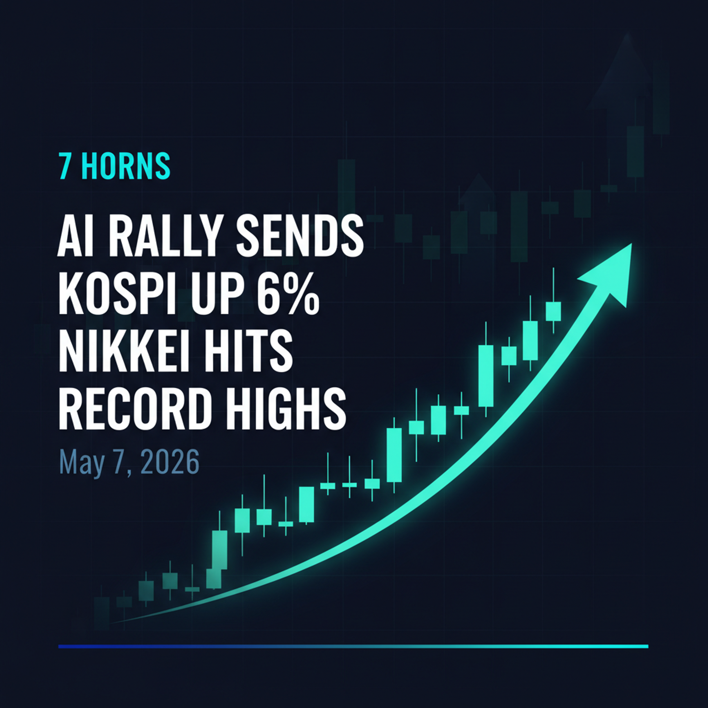 How AI and Oil Price Drops Drove Kospi 6% Rally and Nikkei Records — Market Wrap May 7 episode artwork