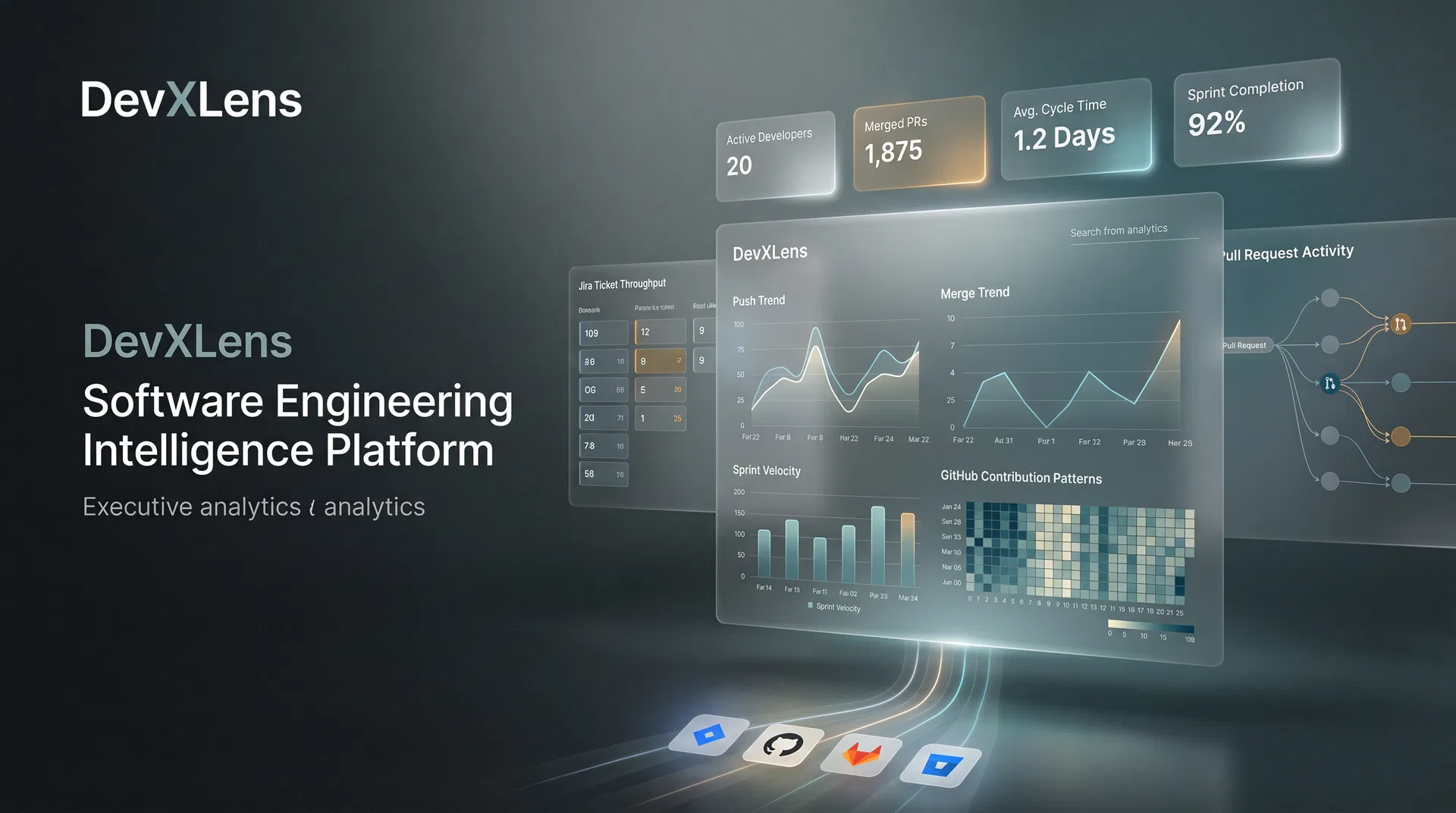 DevXLens unified analytics hero visual