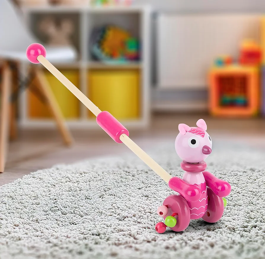 Mousehouse Gifts fa tologatós játék – bagoly – bébi fejlesztőjáték/első játék