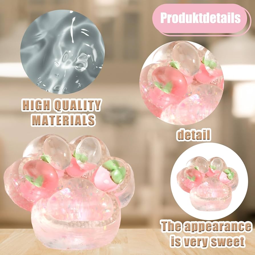 2 db cicamancs squishy – eperrózsaszín, cseresznyepiros és mustársárga – stresszoldó játék – ajándék cicakedvelőknek