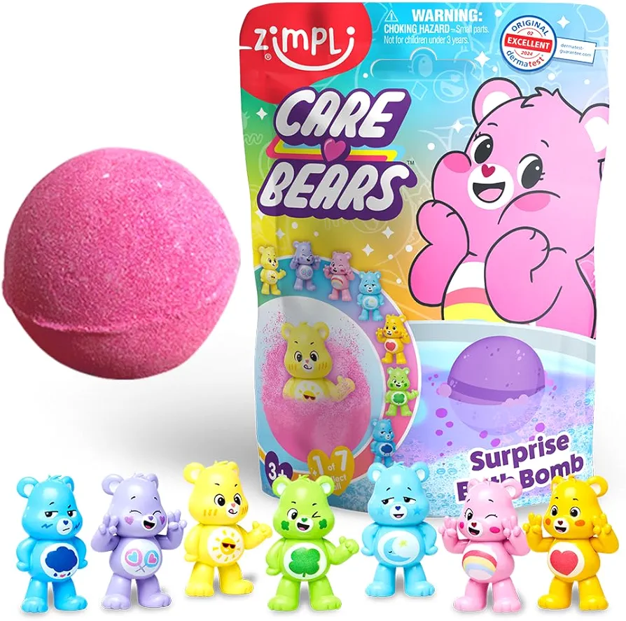 ZIMPLI Care Bears – nagy meglepetés fürdőbomba – 7 féle gyűjthető meglepetés játék (1 db)