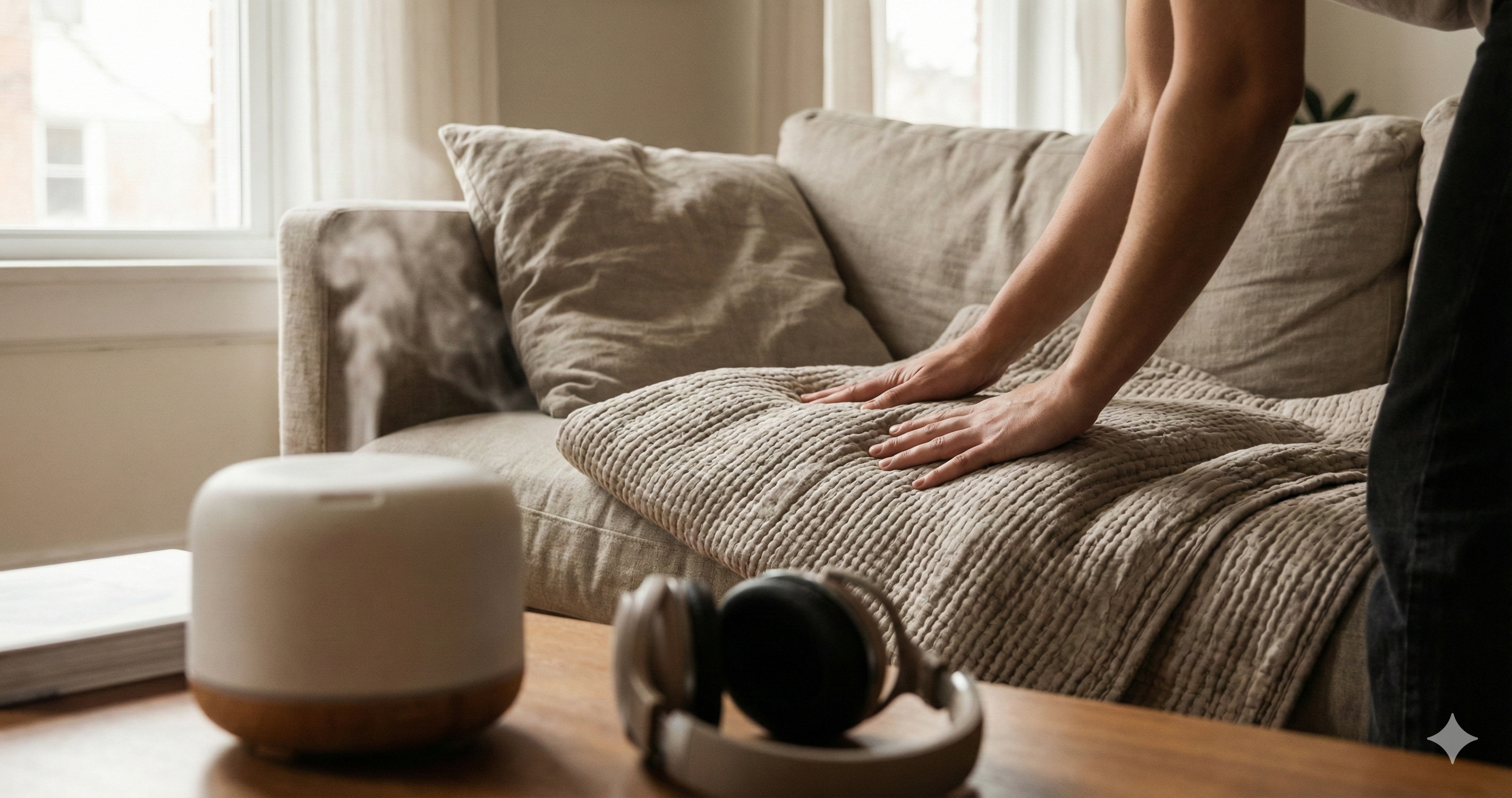 Texturas, cheiros e sons que realmente ajudam a reduzir picos de estresse e meltdown em adultos