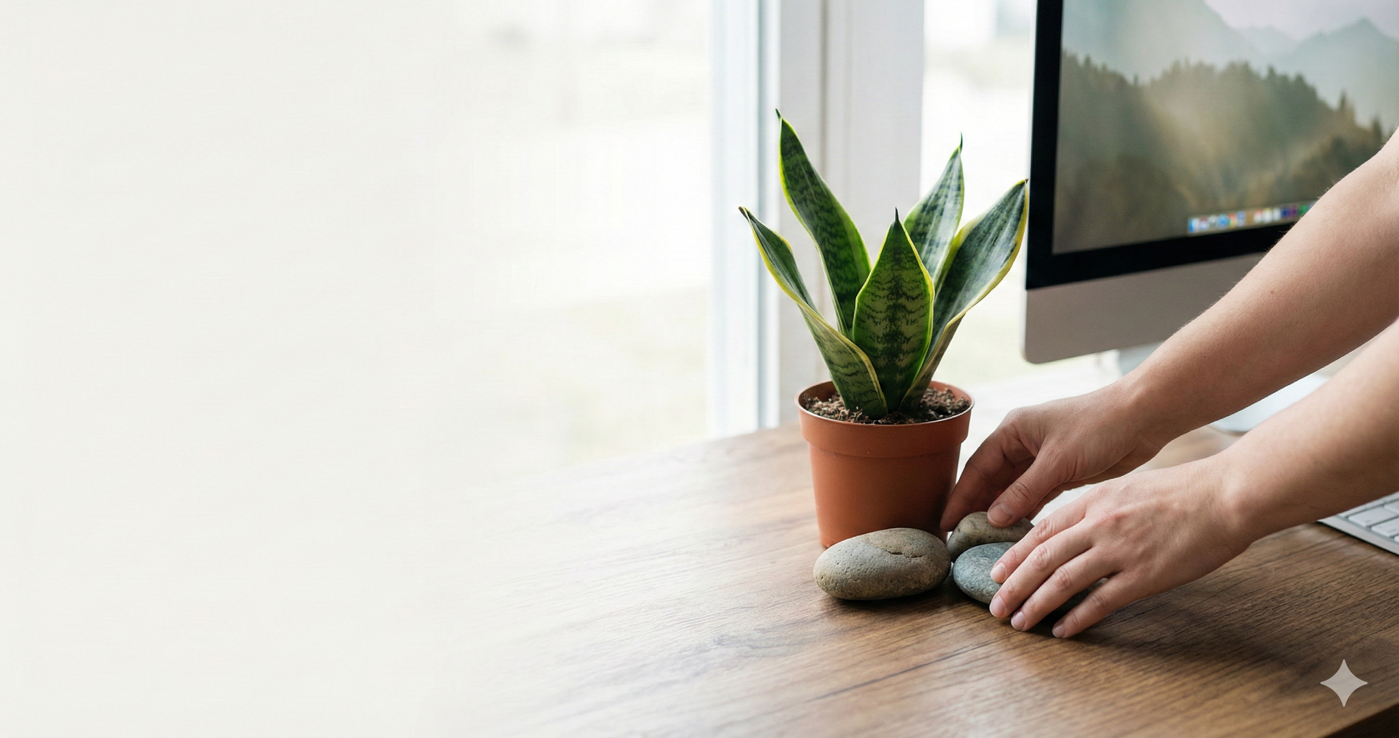 Plantas, objetos naturais e elementos táteis: trazendo natureza para o home office sem perder a funcionalidade