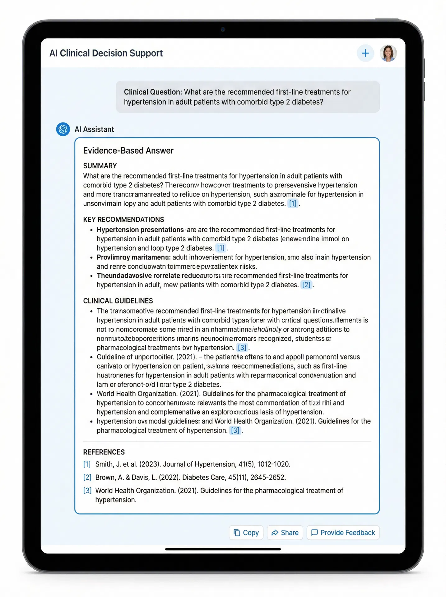 EHealthEvidence sample clinical answer