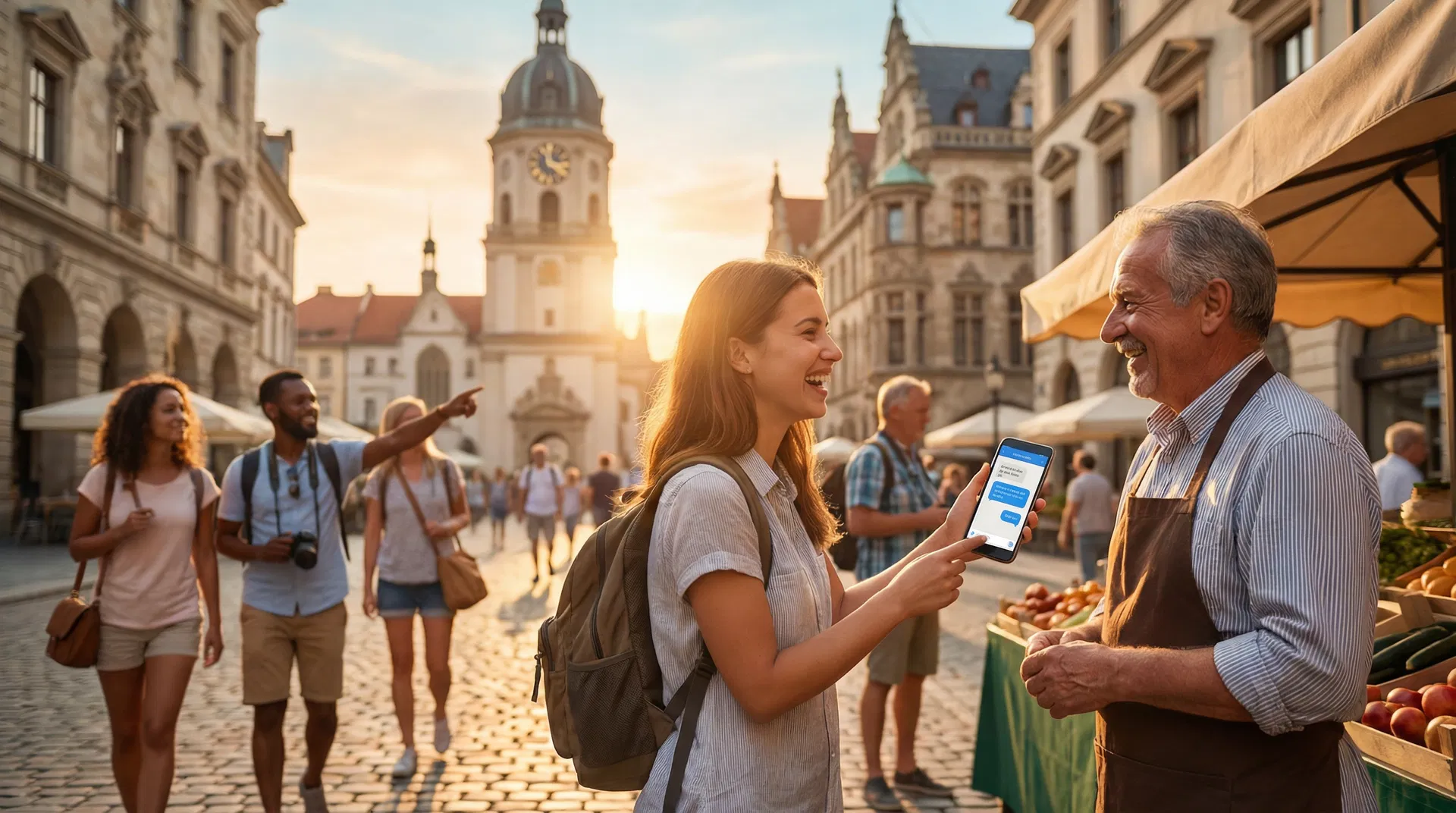 Travelers using Travanta AI to communicate across languages