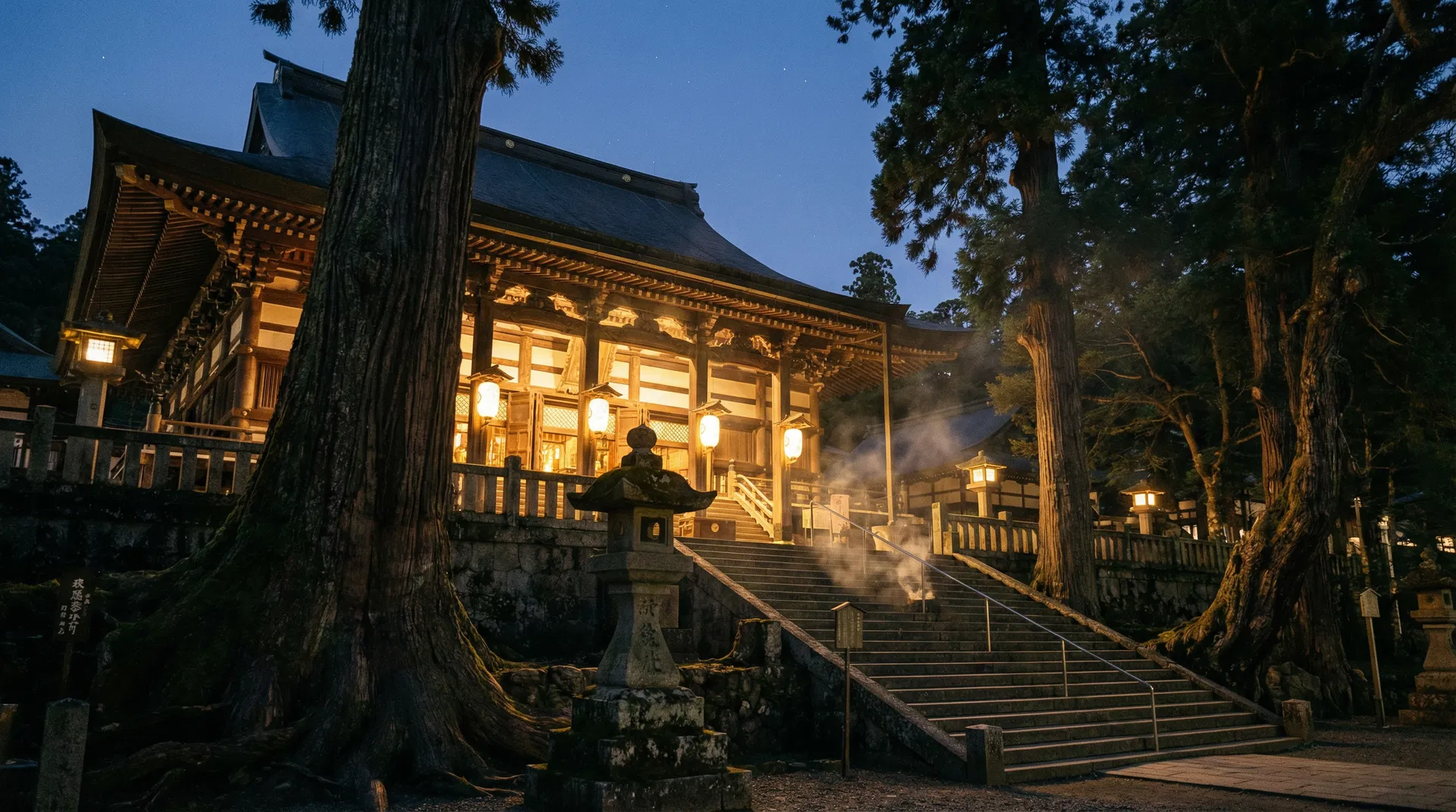 Naritasan Shinshoji Temple at twilight