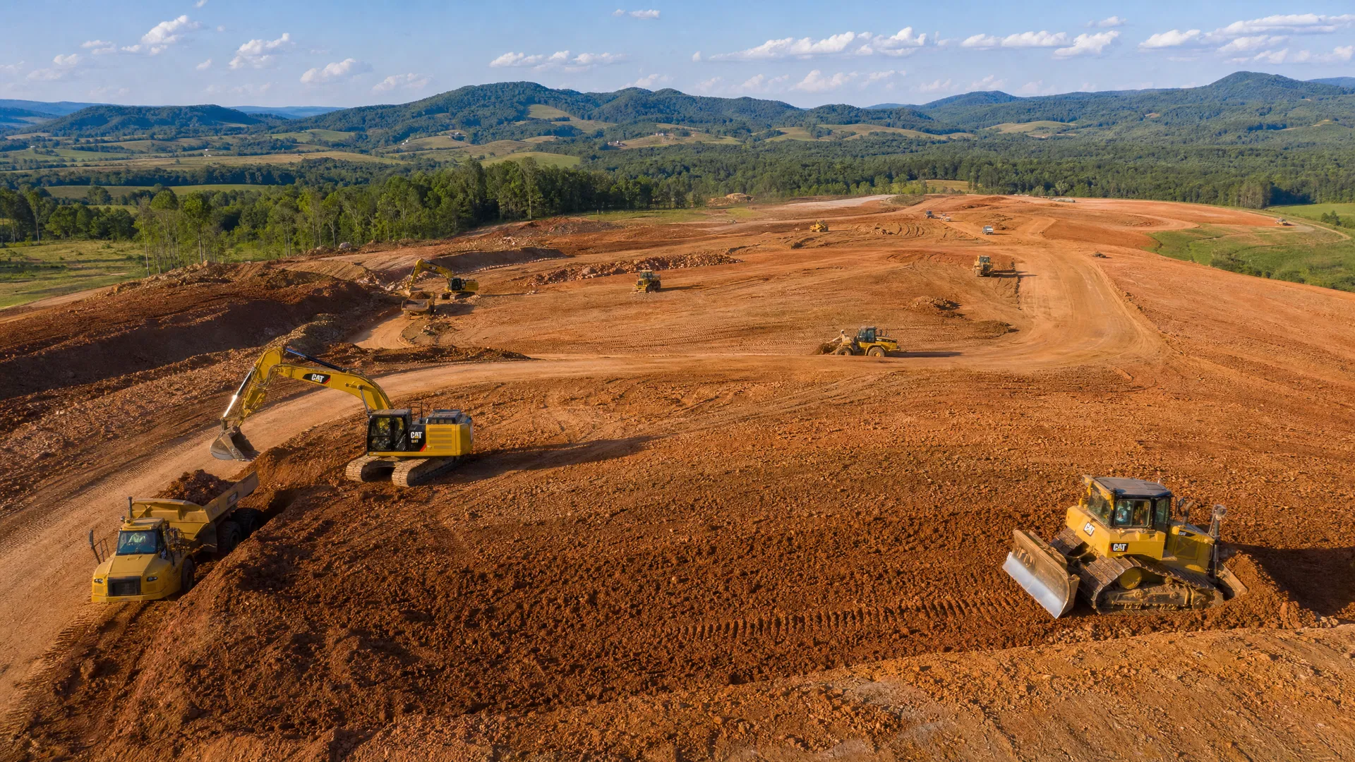 Virginia Equipment Development — large-scale earthmoving operation