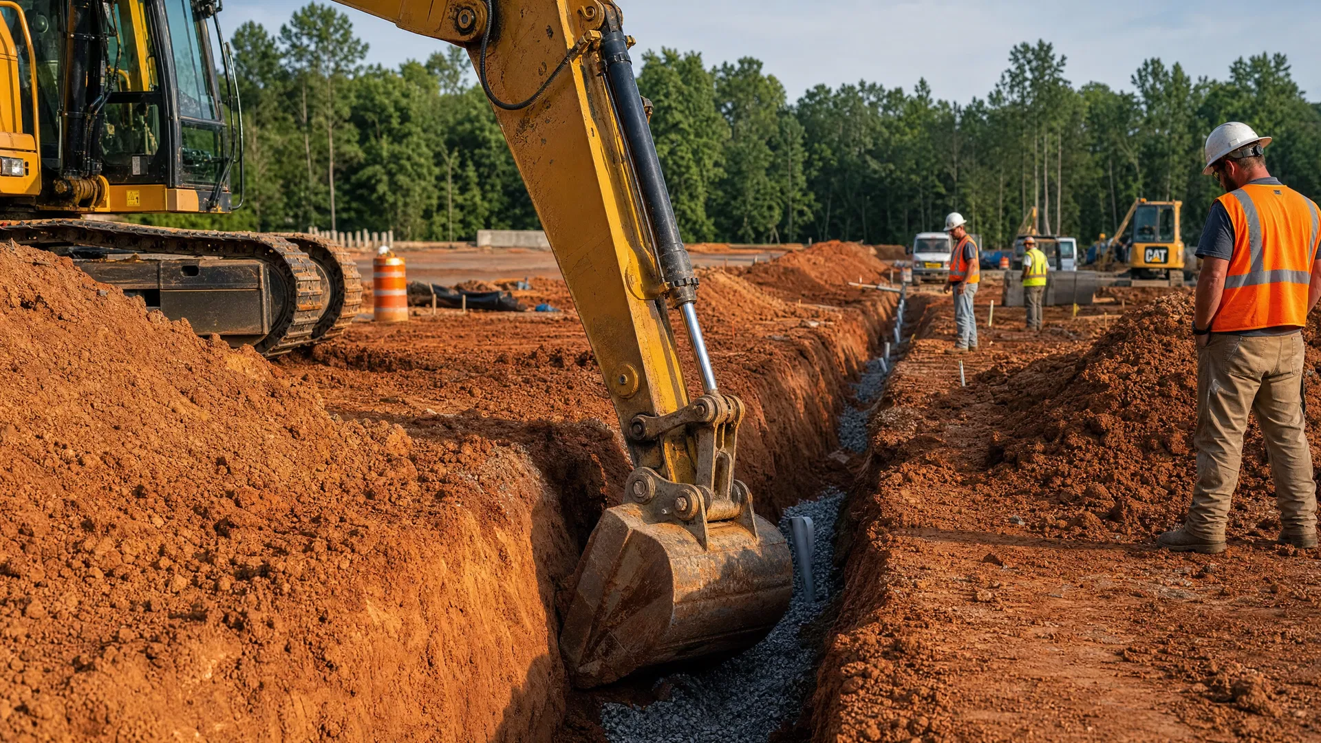 VED crew installing underground utilities