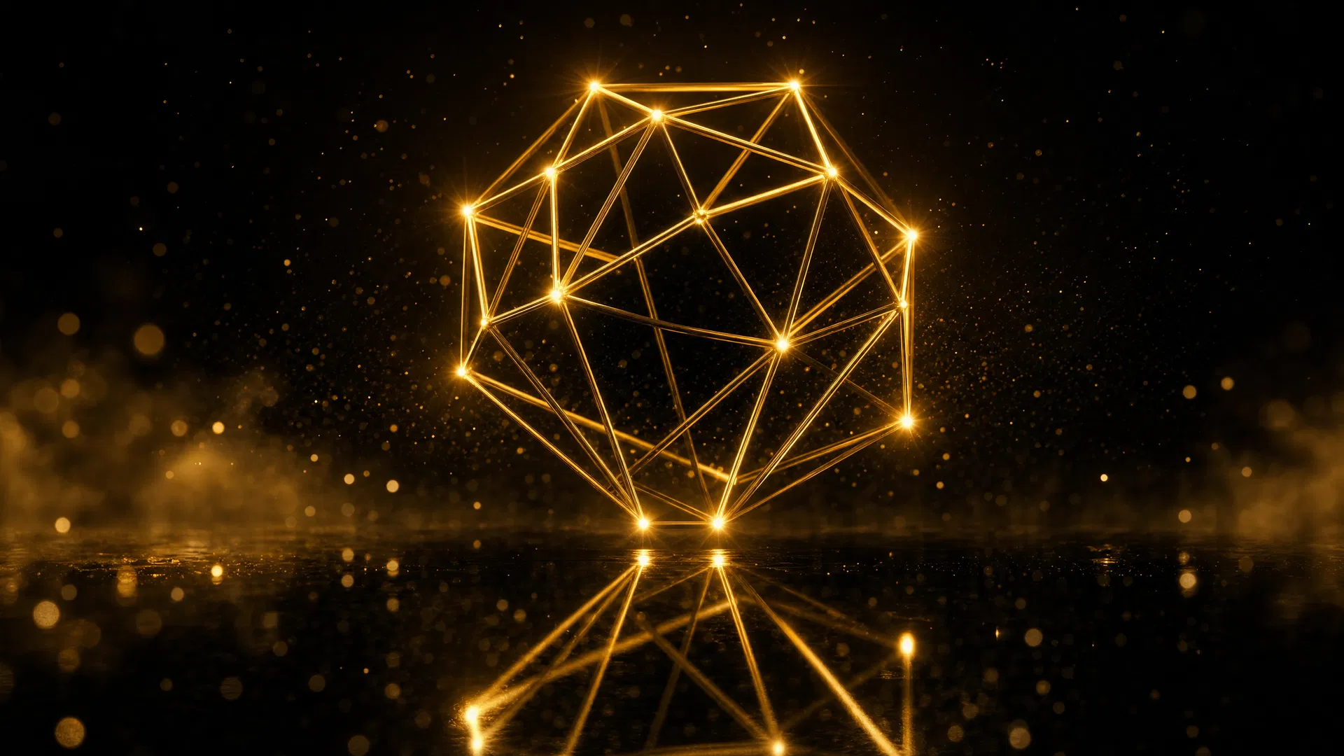 Golden Club MARKOMMERCE — estrutura geométrica dourada representando exclusividade e valor