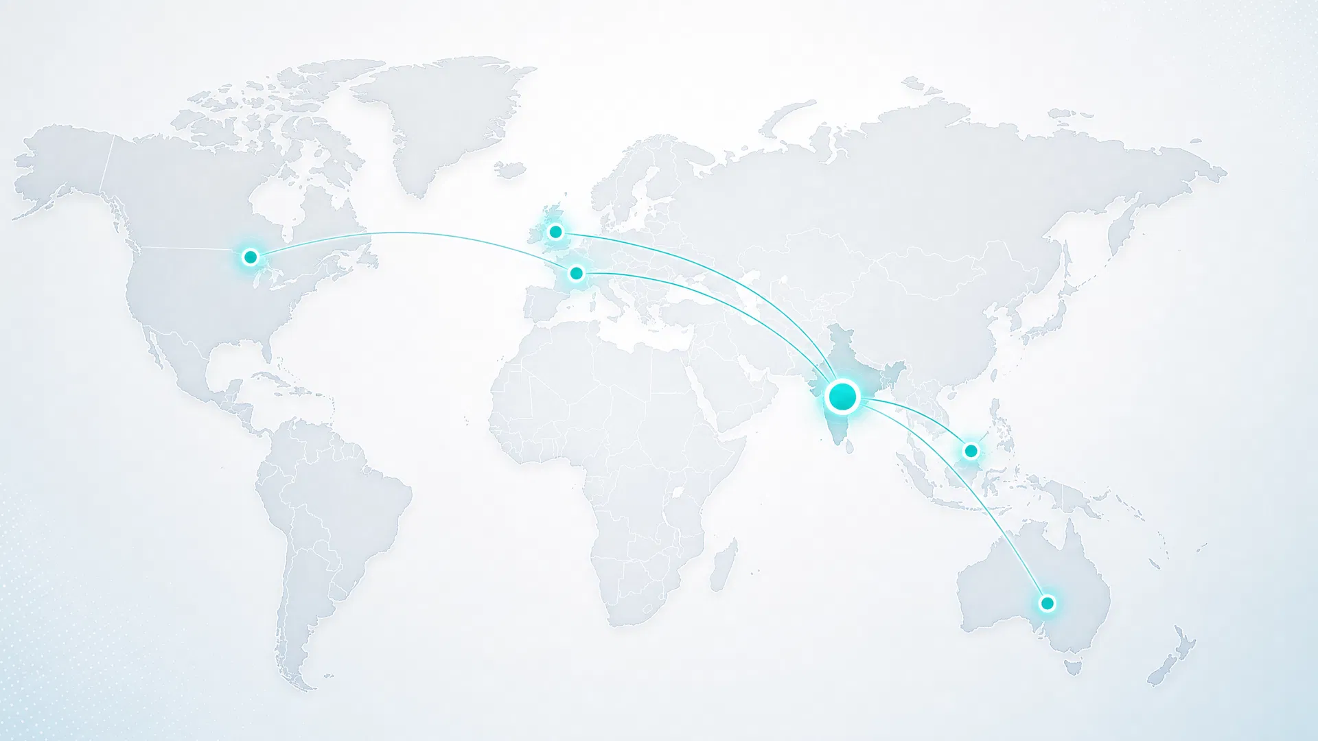 Global partnership network spanning India, France, Australia, United Kingdom, Canada, and Malaysia
