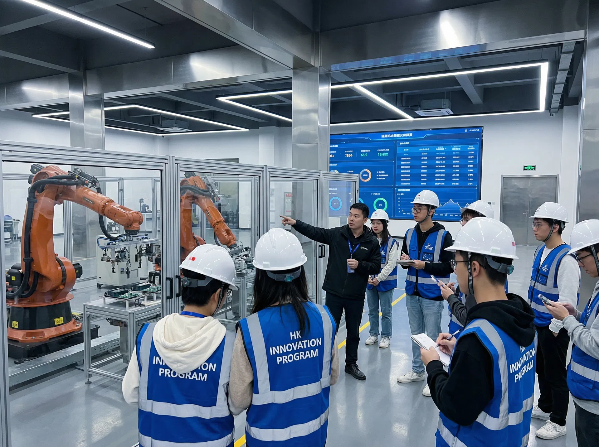 團員參觀深圳智能製造工廠，了解機械臂自動化生產線