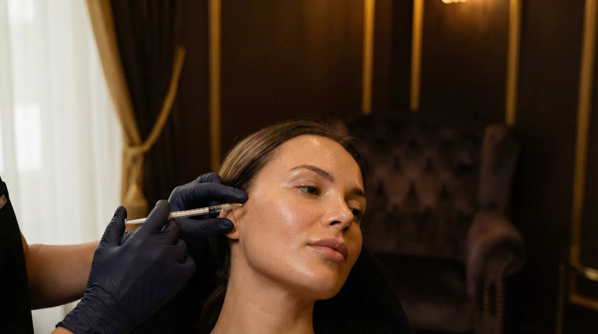 A detailed view of a Profhilo Glasgow treatment demonstrating the injectable moisturiser technique.