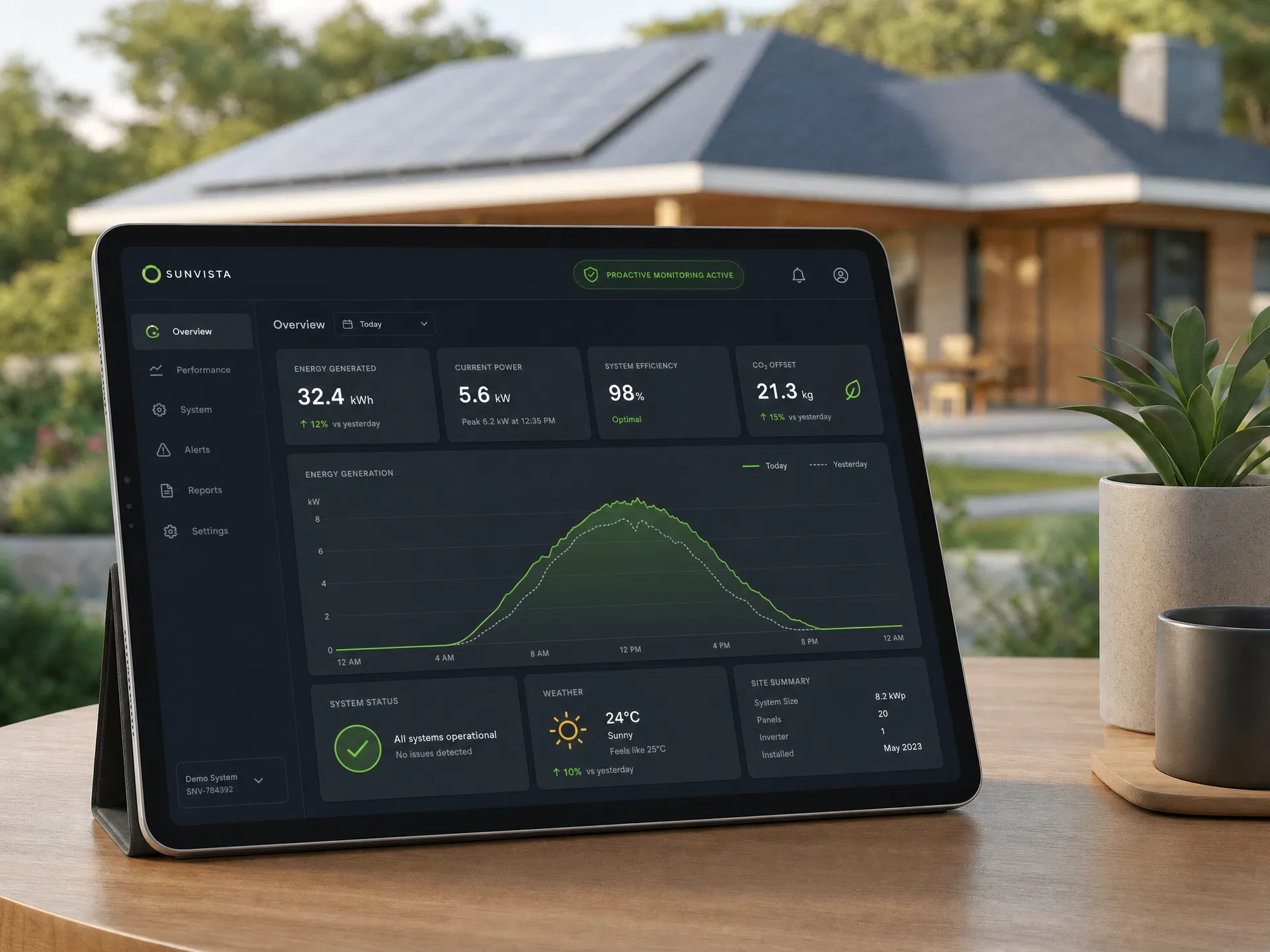 ECE Solar Care monitoring dashboard