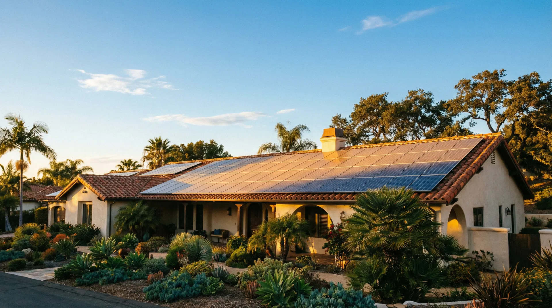 California home with solar panels