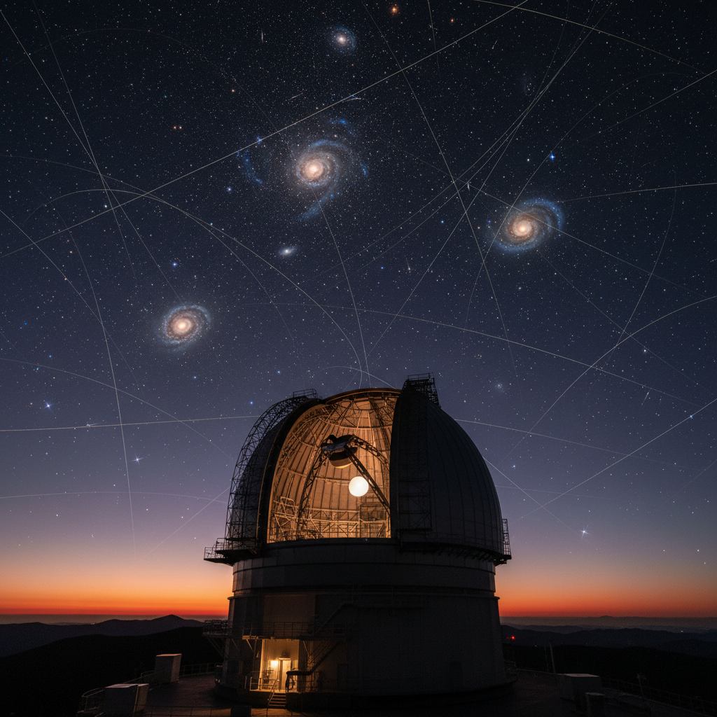 Um observatório astronômico, projetado para desvendar os segredos do universo, enfrenta o desafio crescente da poluição luminosa de satélites, que interfere nas observações científicas e na pesquisa do cosmos.