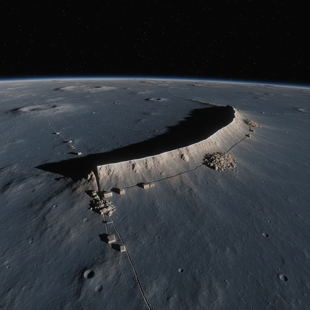 A Lua Não Está Morta: Descoberta Revela Atividade Tectônica Recente e Encolhimento Ativo