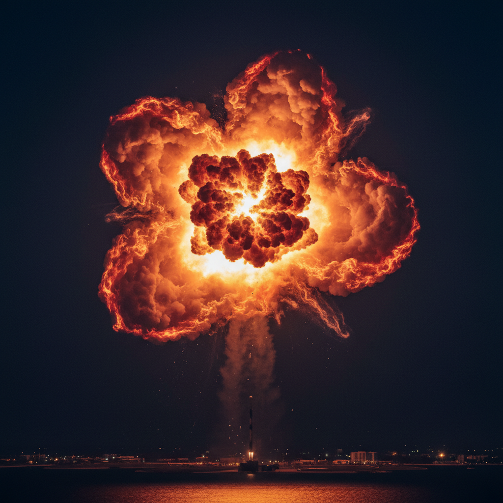 Nebulosa Cósmica no Céu da Flórida: O Espetáculo do Lançamento Crew-12