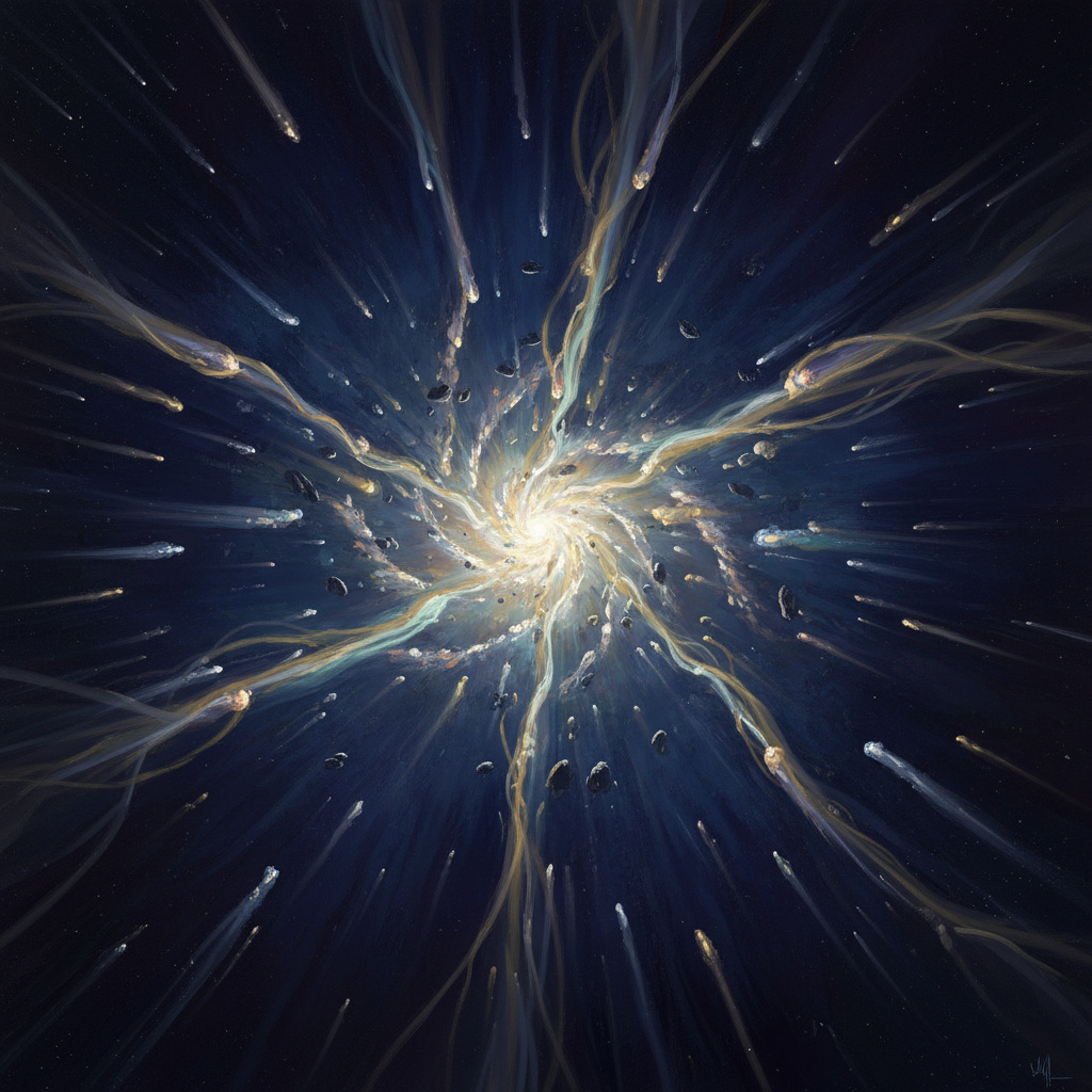 A energia escura, uma força invisível e enigmática, orquestra uma 'dança cósmica' que acelera a expansão do universo, moldando o destino de galáxias e estruturas cósmicas.