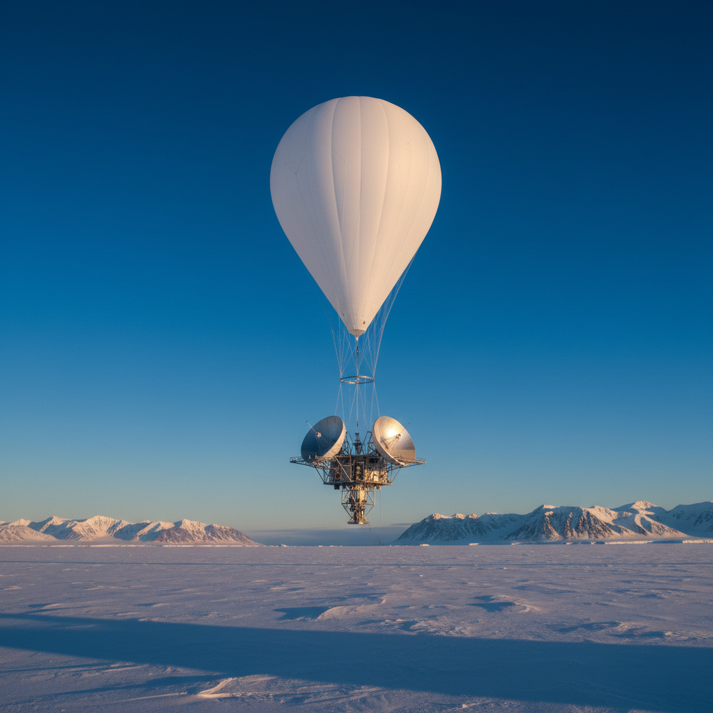 O experimento PUEO é lançado por um balão gigantesco na Antártida, elevando-se a 36.500 metros de altitude para caçar neutrinos ultra-energéticos. A missão de 23 dias busca desvendar mistérios cósmicos do limiar do espaço.