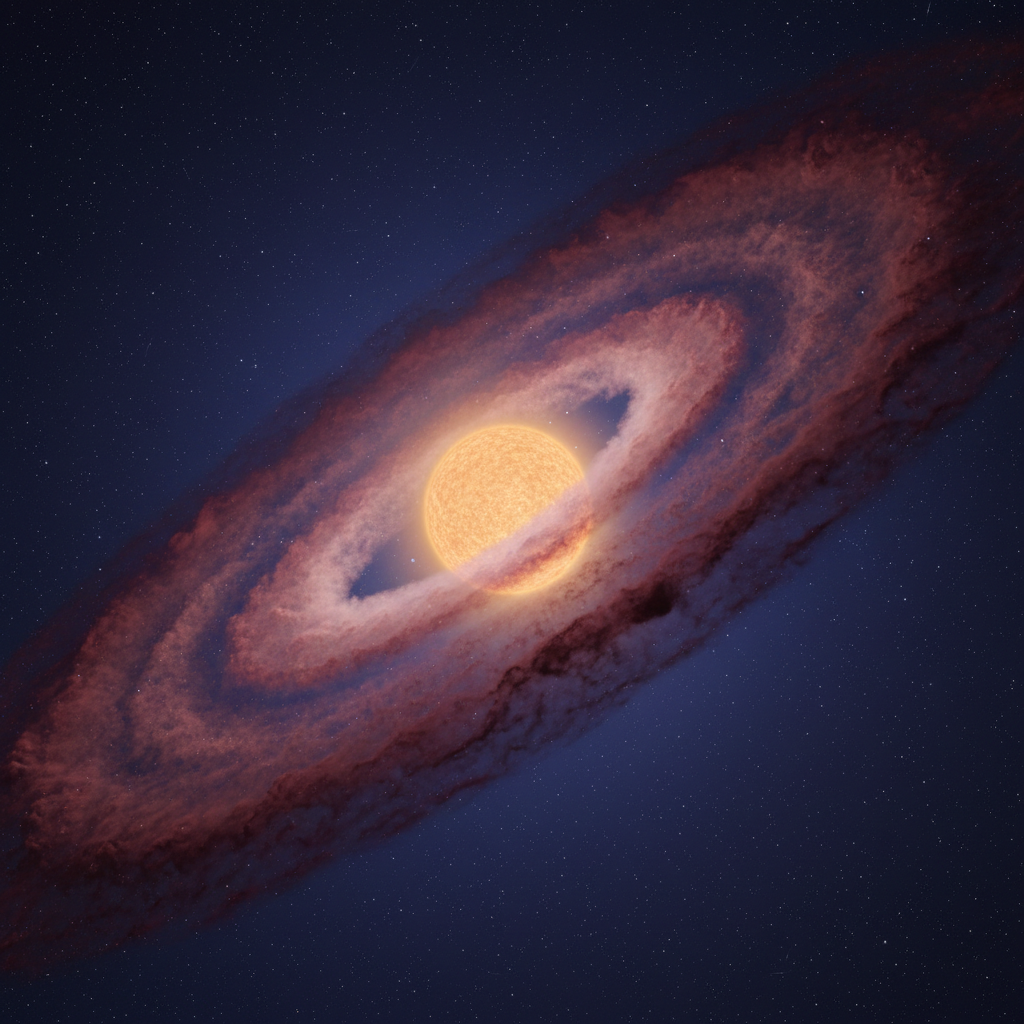 Anéis Cósmicos Gigantes Desvendam o Mistério de Uma Estrela Apagada