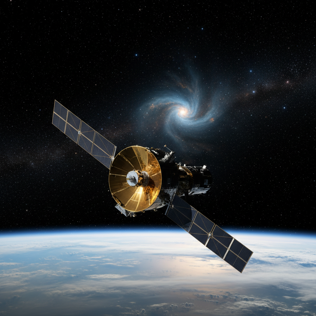 O Telescópio Espacial Hubble, uma maravilha da engenharia, orbita a Terra, fornecendo uma visão incomparável de fenômenos cósmicos como a Nebulosa do Ovo.