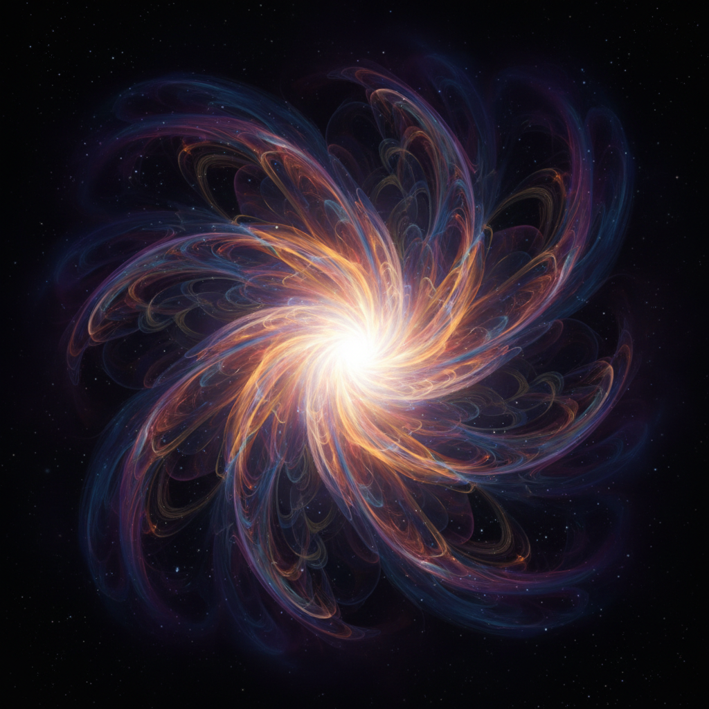 Uma representação artística da Nebulosa do Ovo, capturando a beleza dramática do 'último suspiro' de uma estrela, um espetáculo cósmico de luz e matéria em transformação.