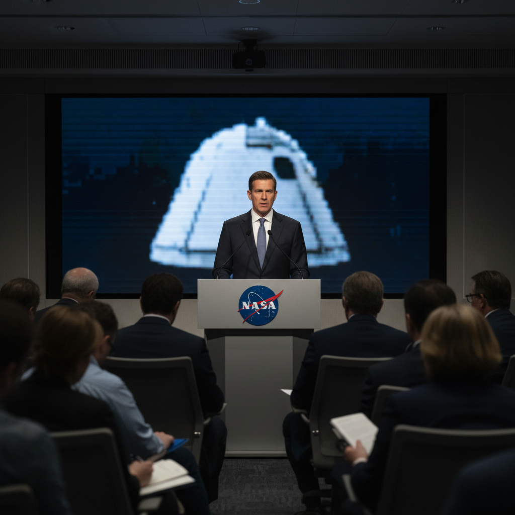 O administrador da NASA, Jared Isaacman, em uma coletiva de imprensa, anunciando a classificação do incidente da Starliner como 'acidente Tipo A', um momento de acerto de contas para a agência.