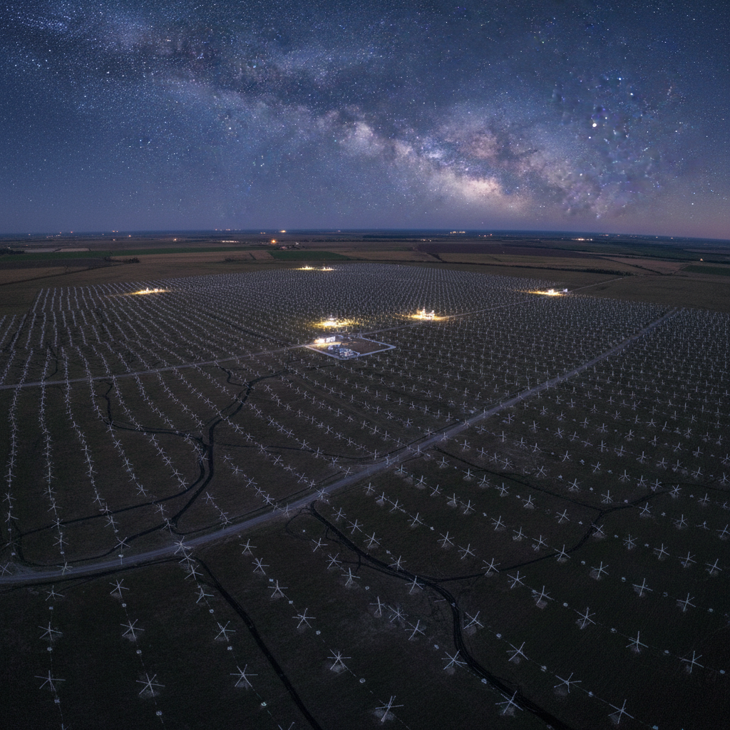O Low Frequency Array (LOFAR), uma rede de milhares de antenas distribuídas, representa a vanguarda da radioastronomia. Este observatório permite aos cientistas 'ouvir' o universo em frequências de rádio de baixa energia.