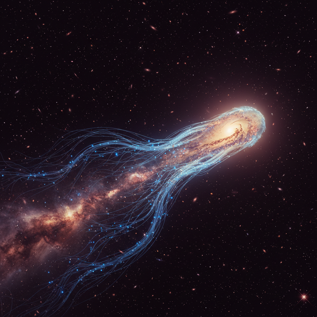 A Dança Cósmica Improvável: Galáxias-Água-Viva no Universo Jovem