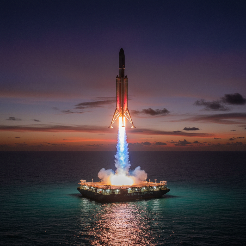 Os Balés Cósmicos da SpaceX: Uma Dança de Foguetes Sobre o Atlântico