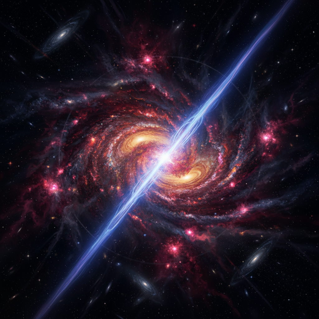 Eco Cósmico: A Descoberta que Revela o Coração de Galáxias Distantes