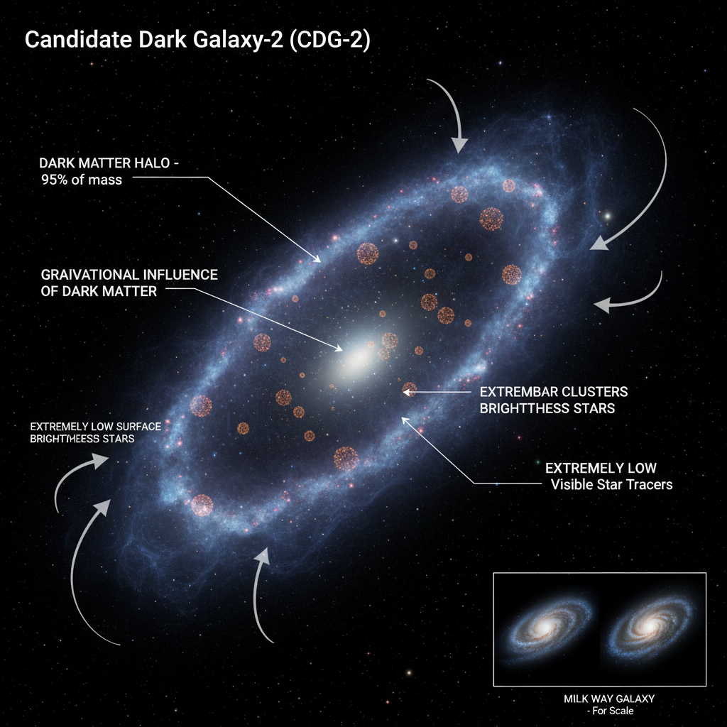 A Galáxia Fantasma: Desvendando o Domínio da Matéria Escura