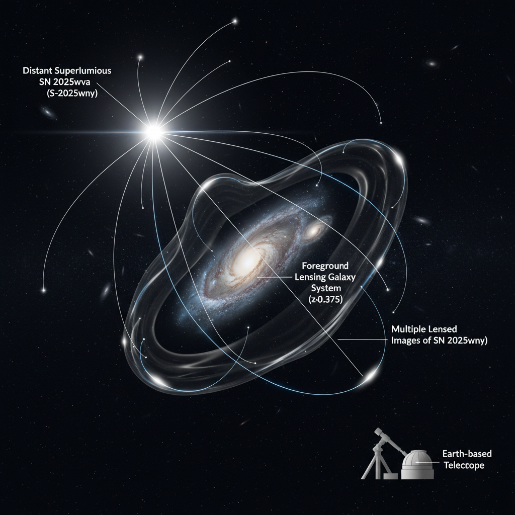 O Espelho Cósmico que Revelou uma Supernova Titânica