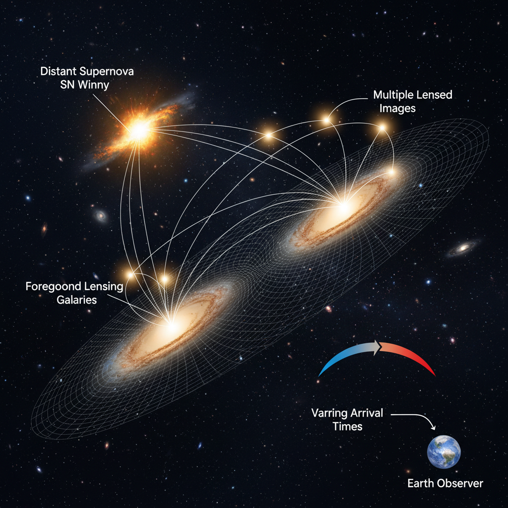 Supernovas Lenteadas Desvendam o Ritmo Oculto do Cosmos
