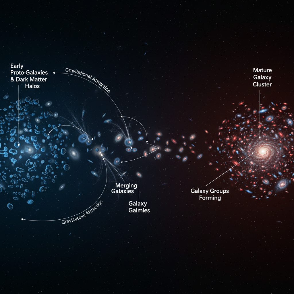 Berço Cósmico: Onde Galáxias Nascem em Fúria Estelar