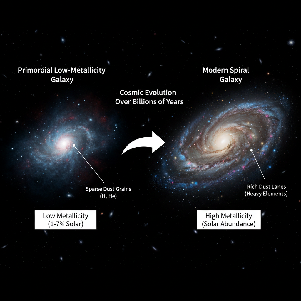 Os Tijolos Esquecidos do Cosmos: Poeira Metálica no Berçário Estelar Antigo