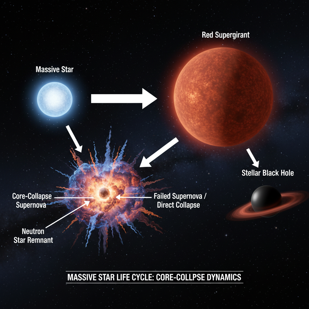 O Fim Silencioso das Estrelas: O Nascimento Oculto de um Buraco Negro